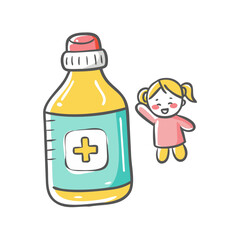 pediatric syrup icon, pediatric syrup vector illustration-simple illustration of pediatric syrup, perfect for pediatric syrup logos and icons