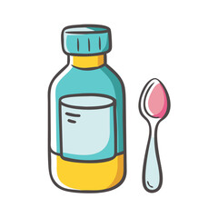 pediatric syrup icon, pediatric syrup vector illustration-simple illustration of pediatric syrup, perfect for pediatric syrup logos and icons