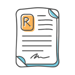 prescription label icon, prescription label vector illustration-simple illustration of prescription label, perfect for prescription label logos and icons