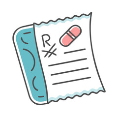 prescription label icon, prescription label vector illustration-simple illustration of prescription label, perfect for prescription label logos and icons