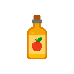 Apple Cider Vinegar Tonic on Transparent Background  