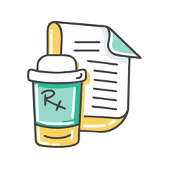 prescription refill icon, prescription refill vector illustration-simple illustration of prescription refill, perfect for prescription refill logos and icons