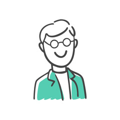 psychologist icon, psychologist vector illustration-simple illustration of psychologist, perfect for psychologist logos and icons