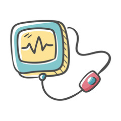 pulse monitor icon, pulse monitor vector illustration-simple illustration of pulse monitor, perfect for pulse monitor logos and icons
