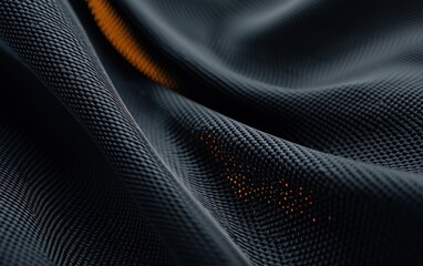 Obraz premium Abstract Dark Gray Fabric with Orange Highlights