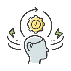 stress management icon, stress management vector illustration-simple illustration of stress management, perfect for stress management logos and icons