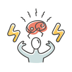 stress relief icon, stress relief vector illustration-simple illustration of stress relief, perfect for stress relief logos and icons