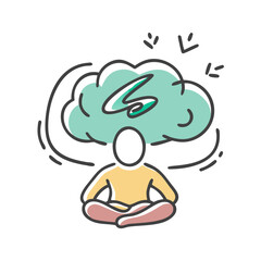 stress relief icon, stress relief vector illustration-simple illustration of stress relief, perfect for stress relief logos and icons