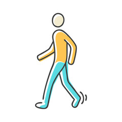walking icon, walking vector illustration-simple illustration of walking, perfect for walking logos and icons