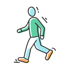 walking icon, walking vector illustration-simple illustration of walking, perfect for walking logos and icons