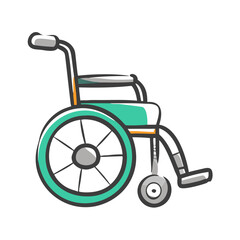 wheelchair icon, wheelchair vector illustration-simple illustration of wheelchair, perfect for wheelchair logos and icons