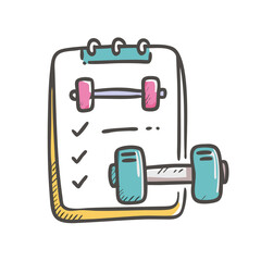 workout plan icon, workout plan vector illustration-simple illustration of workout plan, perfect for workout plan logos and icons