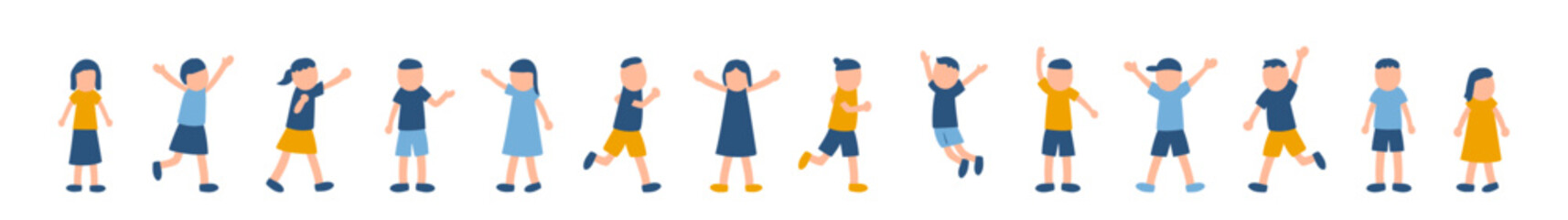 元気いっぱいな子供たちのイラスト