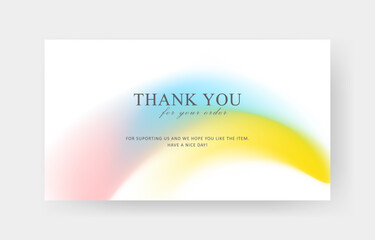 Fototapeta premium thank you card template, customer business card, aesthetic greeting template, printable custom small business card 