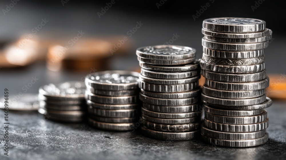 Poster stack of tokens rising from inner circle concept highlighting the significance of community and shar