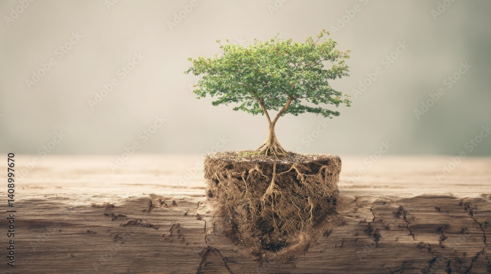 Poster concept of a tree of light rooted in a calendar symbolizing time-aligned growth and personal develop