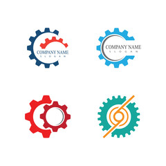 Gear logo vector template symbol design