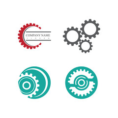 Gear logo vector template symbol design