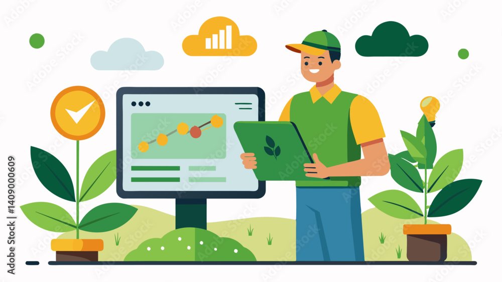 Poster farmers can access realtime plant health data through a userfriendly interface allowing them to make