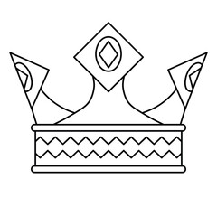 Crown line art, crown clip art, black and white crown clip art, clip art crown, line drawing vector illustration