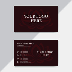 Creative business card design template with red and maroon color.

