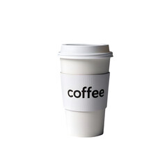 Coffee Cup Mockup &ndash; Minimal To-Go Cup Design on White Background