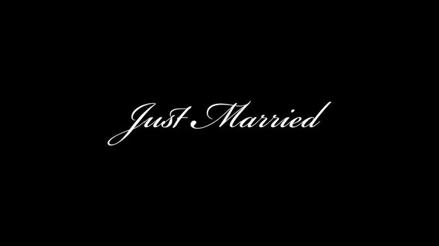 Just Marriedの筆記体の文字を書くアニメーション