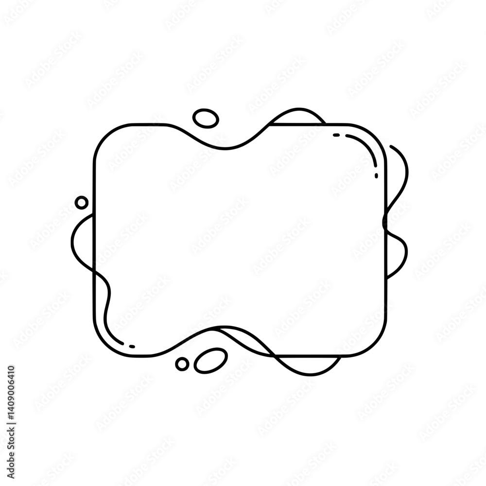 Poster abstract frame illustration: a simple, yet intriguing, line art representation of an abstract frame,