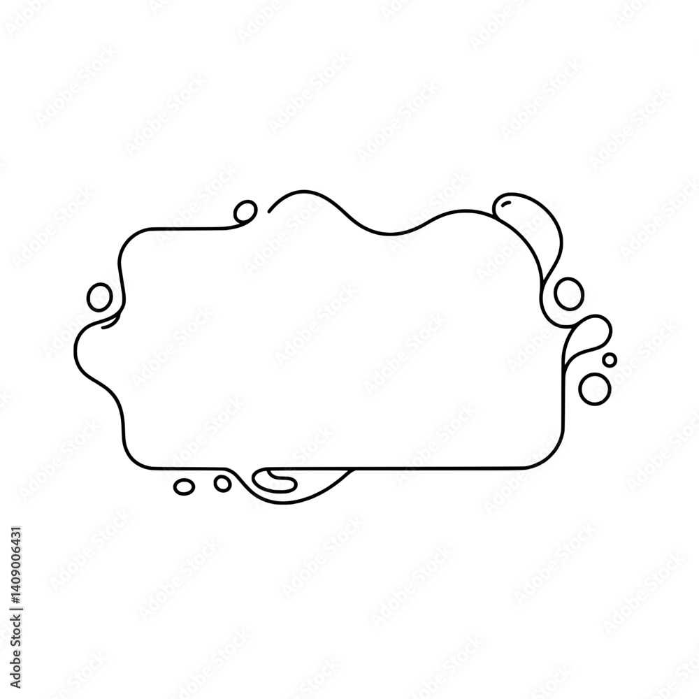 Poster artistic frame: an eye-catching frame with a unique shape for stylish text and design, creating a vi