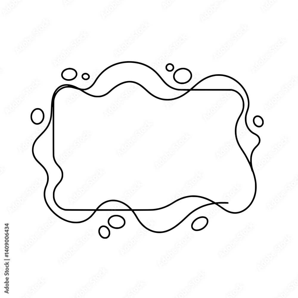 Poster abstract line art frame: a minimalist, abstract frame design features a continuous line drawing with
