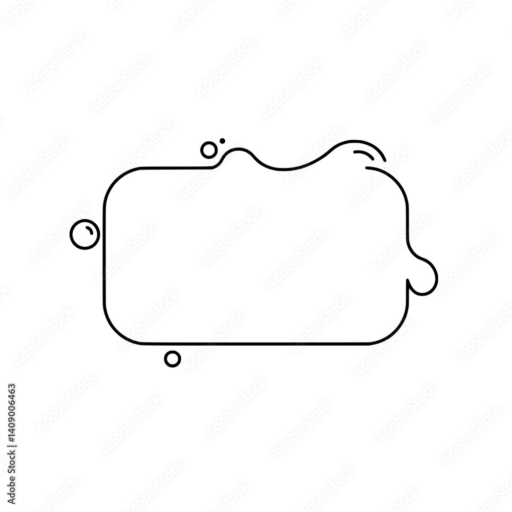 Poster liquid shape frame: a simple yet stylish liquid-shaped frame, perfect for adding a touch of modernit