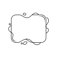 Abstract Frame Illustration: A simple, yet intriguing, line art representation of an abstract frame, perfect for adding a touch of modern design to your project.