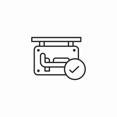 accommodation add icon sign vector