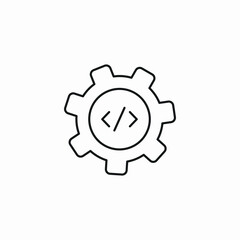 coding gear icon sign vector