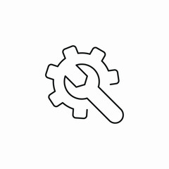 gear wrench adjust icon sign vector
