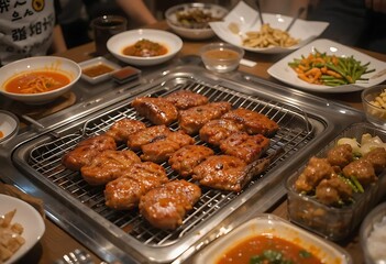 Grilled Meat Delicacies: A Warm, Delicious Asian Culinary Scene