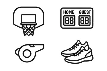 Basketball legends showcasing a game arrangement in flat design