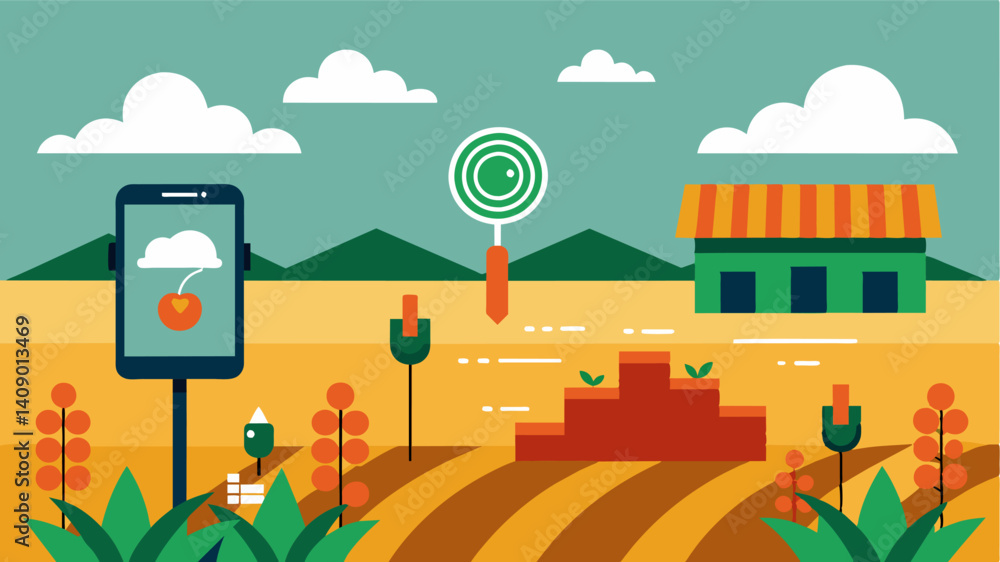 Poster mobile sensors p throughout the farm provide realtime data on soil health and nutrient levels helpin