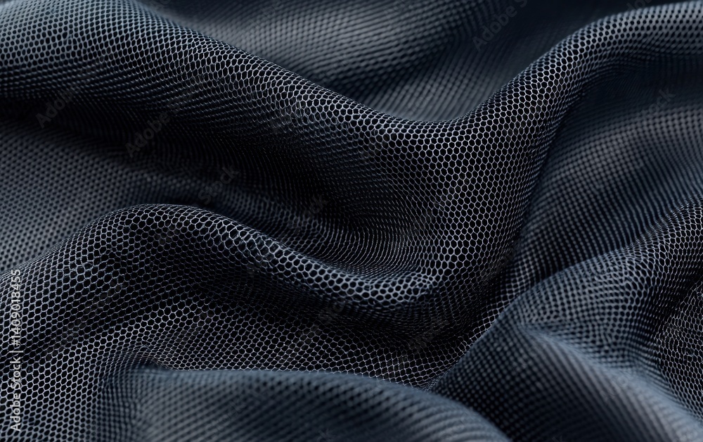 Poster dark gray fabric texture with subtle sparkle and soft waves
