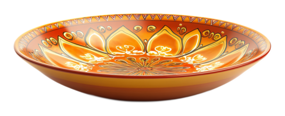 Arati Plate for Pooja and Offerings - Isolated on White Background