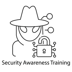 Security Awareness Training Icon. Vector Design
