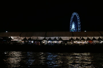 Asiatique The Riverfront open night market at the Chao Phraya river in Bangkok, Thailand