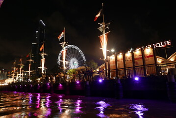 Asiatique The Riverfront open night market at the Chao Phraya river in Bangkok, Thailand