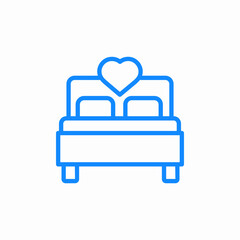 double bed icon sign vector