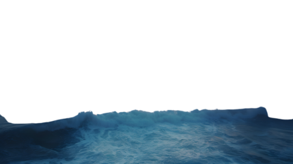 Scenic sunrise at the tranquil west coast, isolated on white background