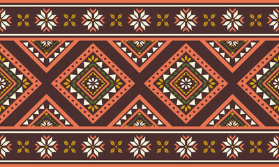 Southwest Native seamless pattern ethnic tribal Aztec geometric Navajo Native American fabric colorful design vector for textile print