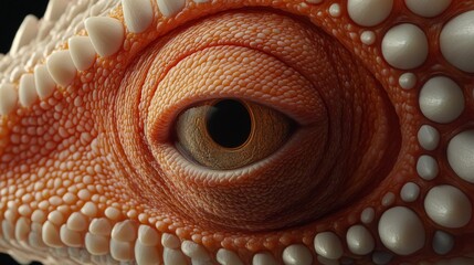 Obraz premium A Close Up Image Of A Reptile Eye And Skin
