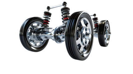 Professional Automotive Suspension Test and Brake Test Rolls Image for Analysis