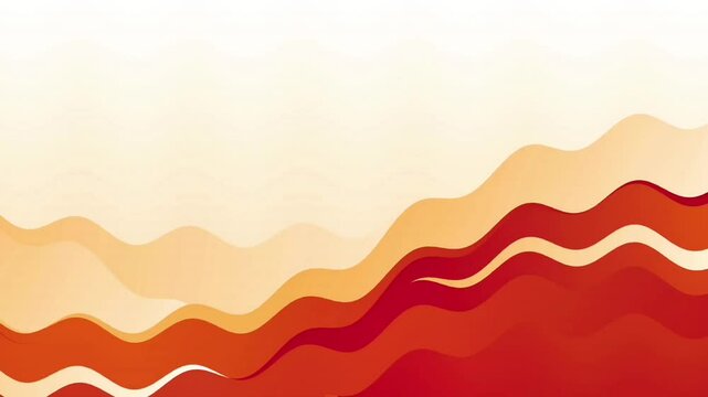 Orange gradient background with waves seamless loop