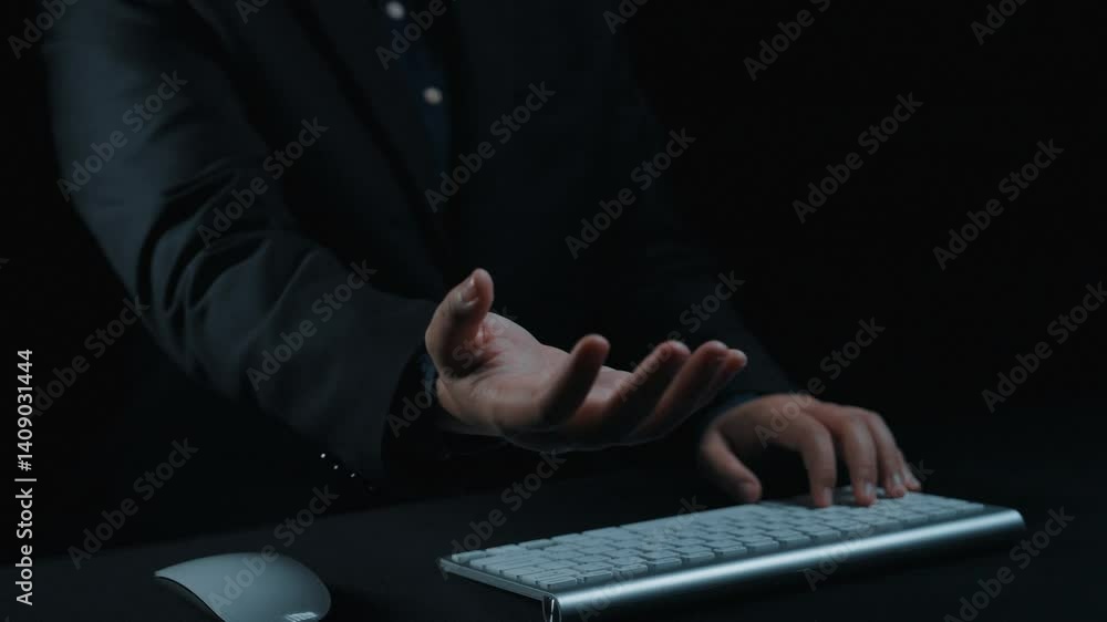 Poster an innovative digital protection concept showcasing a shield symbol in a futuristic design. a hand r